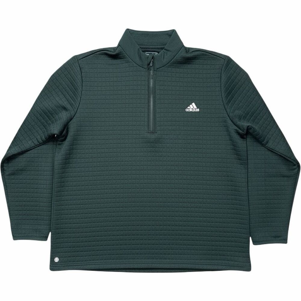 Adidas Textured Quarter Zip Pullover 2XL Green